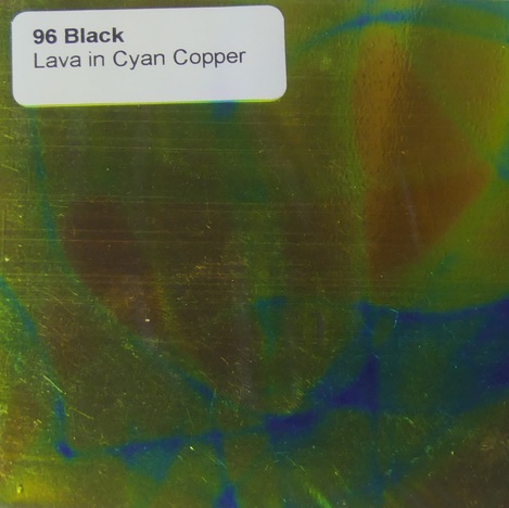 96 Cyan Copper Lava on Black